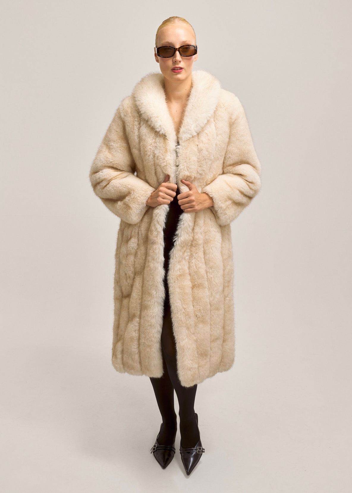 Luxury Faux Fox Fur Coat - LASUZA Faux Fur